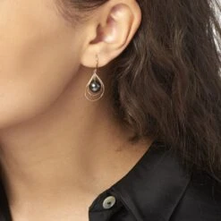 Boucles D'oreilles Pendantes Martyna Or Jaune Perle De Tahiti -Histoire d'Or B3OFJHH050 model1