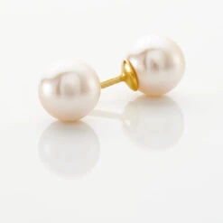 Boucles D'oreilles Puces Akoya Or Jaune Perle De Culture D'akoya -Histoire d'Or B3OFJK2001 view2