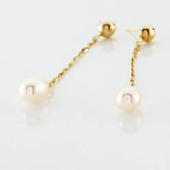 Boucles D'oreilles Pendantes Adriette Or Jaune Perle De Culture -Histoire d'Or B3OFJU2353 view2