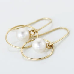 Boucles D'oreilles Pendantes Salvine Or Jaune Perle De Culture -Histoire d'Or B3OFJUW843 view2