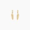 Boucles D'oreilles Pendantes Bartolomea Feuille Or Jaune