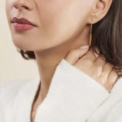 Boucles D'oreilles Pendantes Feuille Or Jaune -Histoire d'Or B3OFJW00BY model0