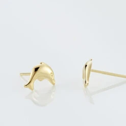 Boucles D'oreilles Puces Fulvie Dauphin Or Jaune -Histoire d'Or B3OFJW00CH view2