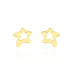 Boucles D'oreilles Puces Alphonsine Etoile De Mer Or Jaune