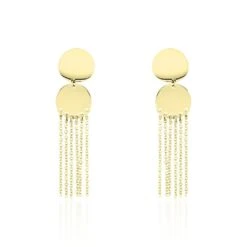 Boucles D'oreilles Pendantes Or Jaune Achillee