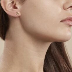 Boucles D'oreilles Puces Cara Grain De Cafe Or Jaune -Histoire d'Or B3OFJW0532 model0