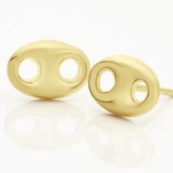 Boucles D'oreilles Puces Cara Grain De Cafe Or Jaune -Histoire d'Or B3OFJW0532 view2