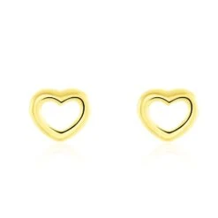 Boucles D'oreilles Puces Anne-maudae Coeurs Or Jaune