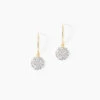 Boucles D'oreilles Pendantes Or Jaune Fidelia Cristal