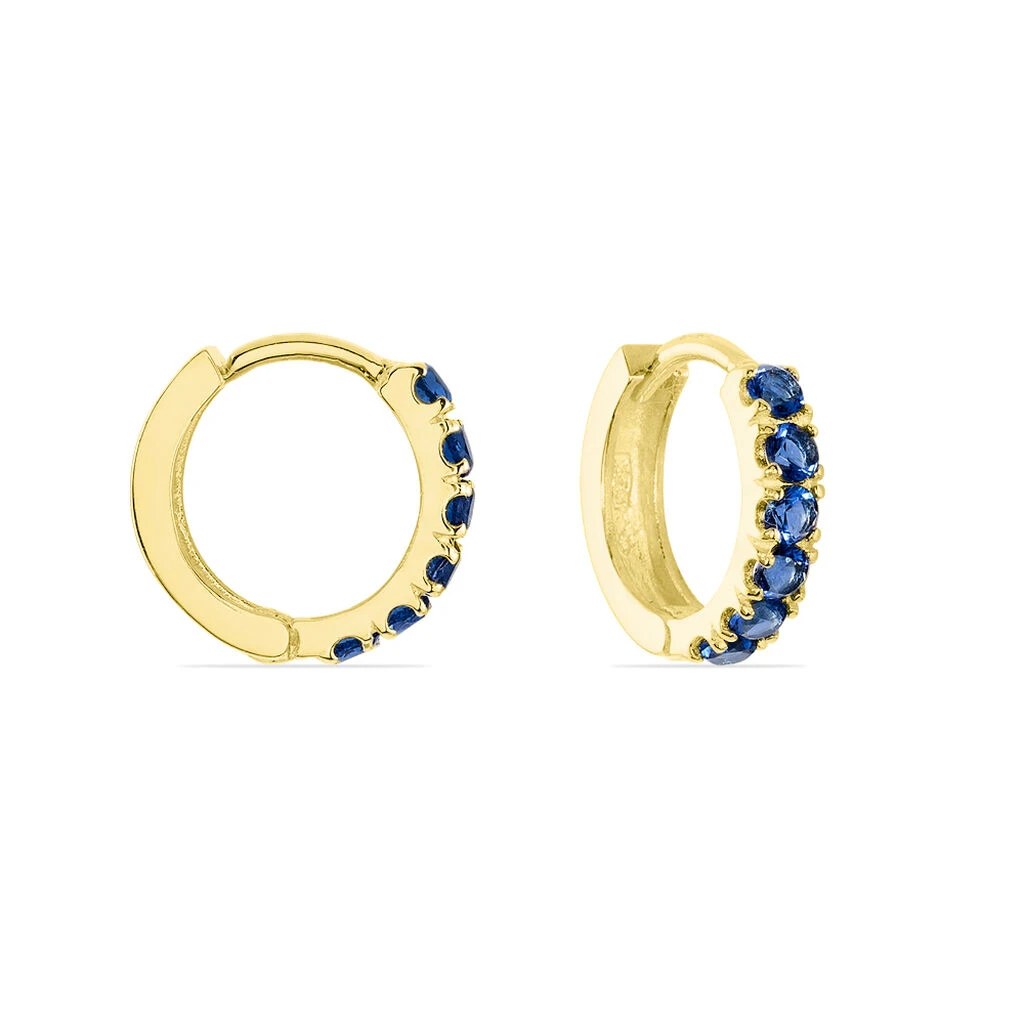 Créoles Andgelina Rondes Or Jaune Oxyde De Zirconium 2 Créoles Andgelina Rondes Or Jaune Oxyde De Zirconium – Image 2