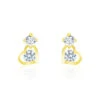 Boucles D'oreilles Pendantes Ludyvine Or Jaune Oxyde De Zirconium