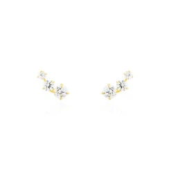 Bijoux D'oreilles Raffaele Or Jaune Oxyde De Zirconium