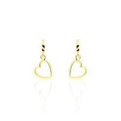 Boucles D'oreilles Pendantes Anne-maudae Pendantes Coeurs Or Jaune