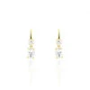 Boucles D'oreilles Pendantes Gulbeyaz Or Jaune Oxyde De Zirconium