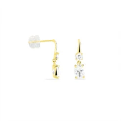 Boucles D'oreilles Pendantes Gulbeyaz Or Jaune Oxyde De Zirconium -Histoire d'Or B3OFJZW631 view1