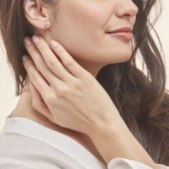 Boucles D'oreilles Puces Daria Double Coeurs Or Jaune Oxyde -Histoire d'Or B3OFJZW696 model0