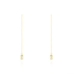 Boucles D'oreilles Pendantes Ginna Or Jaune Oxyde De Zirconium