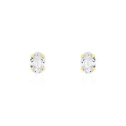 Boucles D'oreilles Puces Elea Or Jaune Oxyde