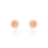 Boucles D'oreilles Puces Fidelia Boule Sablee Or Rose