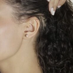 Boucles D'oreilles Puces Fidelia Boule Sablee Or Rose -Histoire d'Or B3OFRW0037 model0