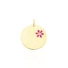 Pendentif Pastille Fleur Or Jaune
