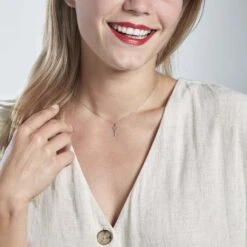 Pendentif Fatilia Clef Coeur Or Blanc -Histoire d'Or B3PFBW0285 model0