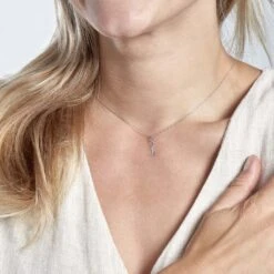 Pendentif Fatilia Clef Coeur Or Blanc -Histoire d'Or B3PFBW0285 model1