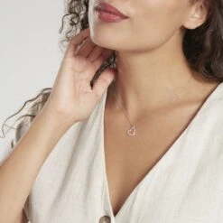 Pendentif Coeur Penche Or Blanc Oxyde De Zirconium -Histoire d'Or B3PFBZW145 model0