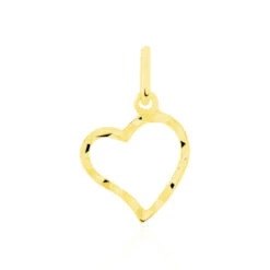 Pendentif Eudocie Coeur Strie Or Jaune