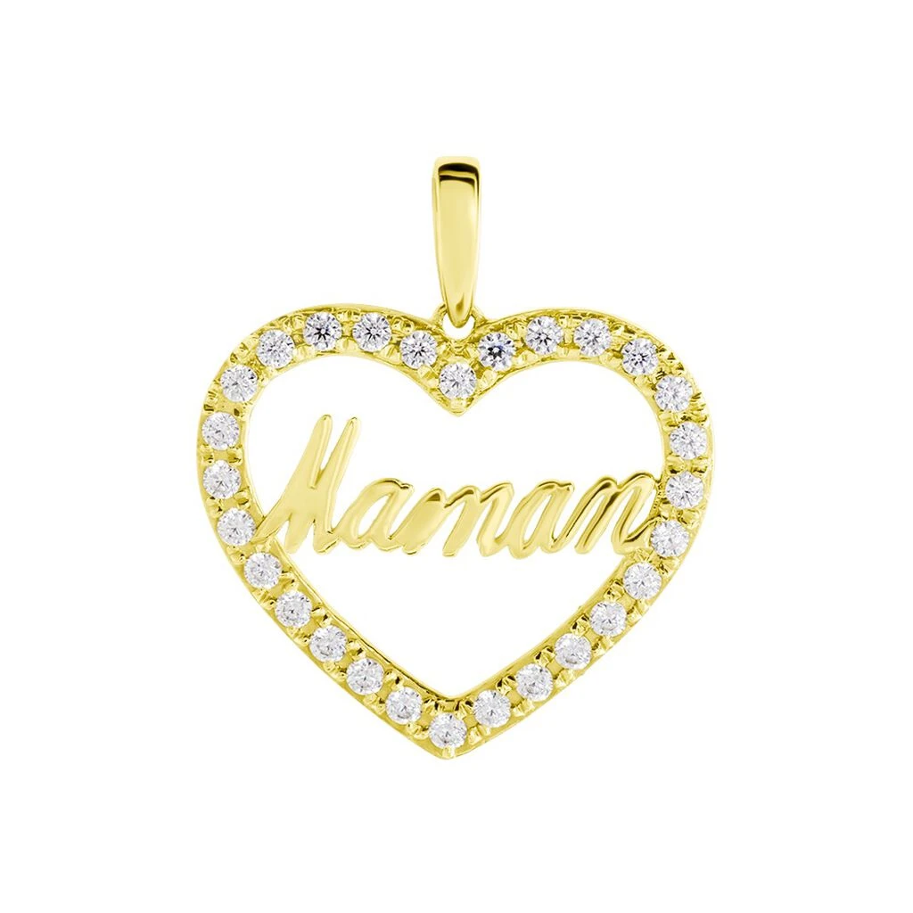 Pendentif Or Jaune Ramouna Oxyde De Zirconium 1 Pendentif Or Jaune Ramouna Oxyde De Zirconium