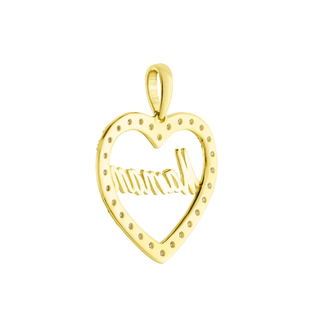 Pendentif Or Jaune Ramouna Oxyde De Zirconium 2 Pendentif Or Jaune Ramouna Oxyde De Zirconium – Image 2