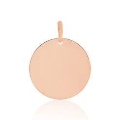Pendentif Sirona Pastille Gravable Or Rose