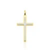 Pendentif Casey Croix Or Bicolore