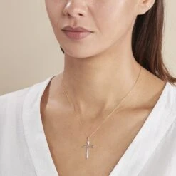 Pendentif Benny Croix Ciselee Or Bicolore -Histoire d'Or B3PM2W0497 model2