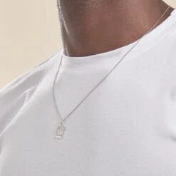 Pendentif Ange Parchemin Or Blanc -Histoire d'Or B3PMBW0020 model3