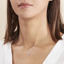 Pendentif Fatima Or Blanc -Histoire d'Or B3PMBW0021 model2