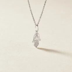 Pendentif Fatima Or Blanc -Histoire d'Or B3PMBW0021 view2