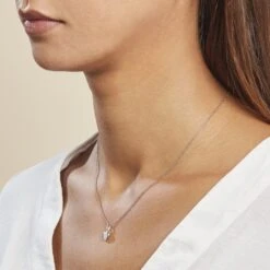 Pendentif Eudocie Coeur Lisse Or Blanc -Histoire d'Or B3PMBW0568 model0