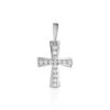 Pendentif Canice Croix Or Blanc Oxyde De Zirconium