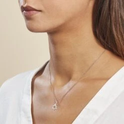 Pendentif Faye Or Blanc Oxyde De Zirconium -Histoire d'Or B3PMBZW002 model0