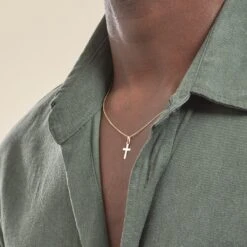 Pendentif Alyssa Croix Or Jaune -Histoire d'Or B3PMJW0171 model3