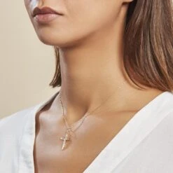 Pendentif Damian Croix Or Jaune -Histoire d'Or B3PMJW0175 model0