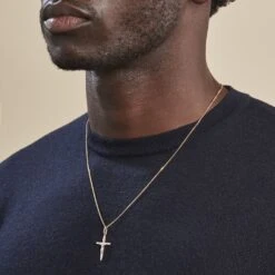 Pendentif Damian Croix Or Jaune -Histoire d'Or B3PMJW0175 model1