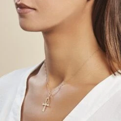 Pendentif Basilissa Croix De Vie Or Jaune -Histoire d'Or B3PMJW0179 model0