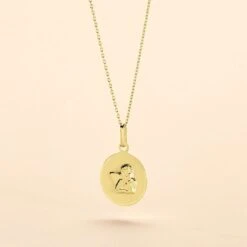 Pendentif Ange Rond Satine Or Jaune -Histoire d'Or B3PMJW0204 view2