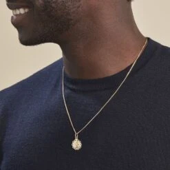 Pendentif Vierge Rond Dentelle Or Jaune -Histoire d'Or B3PMJW0212 model1