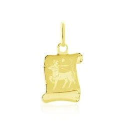 Pendentif Lamie Zodiaque Parchemin Or Jaune