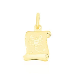 Pendentif Lamie Zodiaque Parchemin Or Jaune