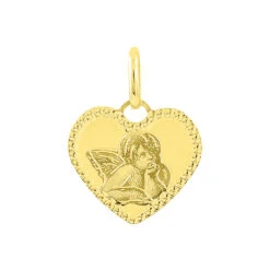 Pendentif Ange Coeur Or Jaune