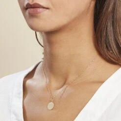 Pendentif Ange Rond Cisele Or Jaune -Histoire d'Or B3PMJW0669 model0